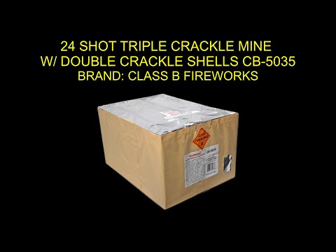 24 Shot Triple Crackle Mine w/ Double Crackle Shells Shock Wave Fireworks