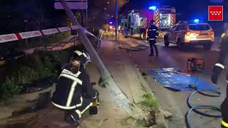 Collado Villalba (Un herido tras un aparatoso accidente de tráfico junto a la De