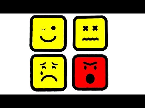 Learn Colours Coloring Set of Square Emoji Coloring Drawing Pages Videos for Kids l Square Emoticons