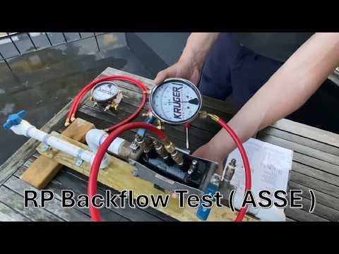 Prüfung der RP / RPZ - ASSE 5000 1-Schlauch-Verfahren - Rückflussverhinderer-Feldtestreihe