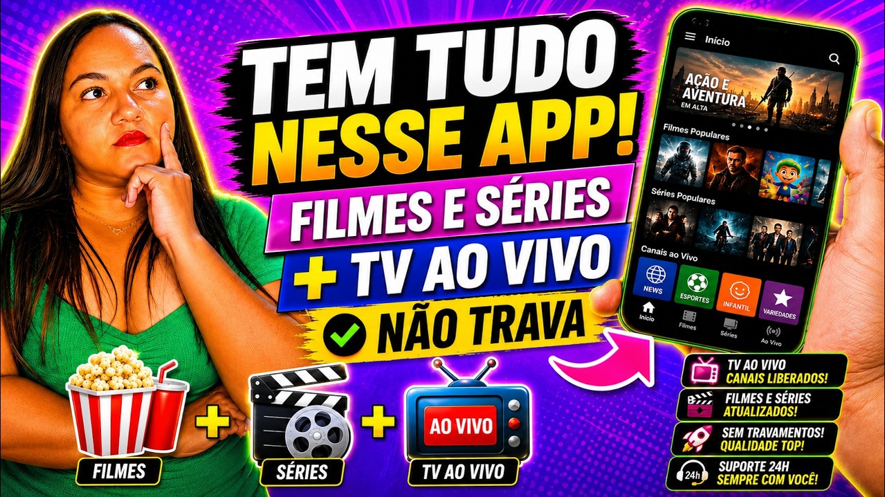 MELHOR APP PARA FILMES, SÉRIES E TV AO VIVO | Não Trava, Canais Ao Vivo, Filmes e Séries Atualizados