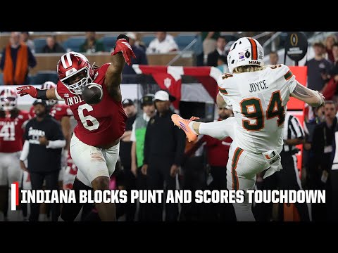 INDIANA BLOCKS THE PUNT AND FALLS ON IT FOR SIX ‼️ | ESPN College Football