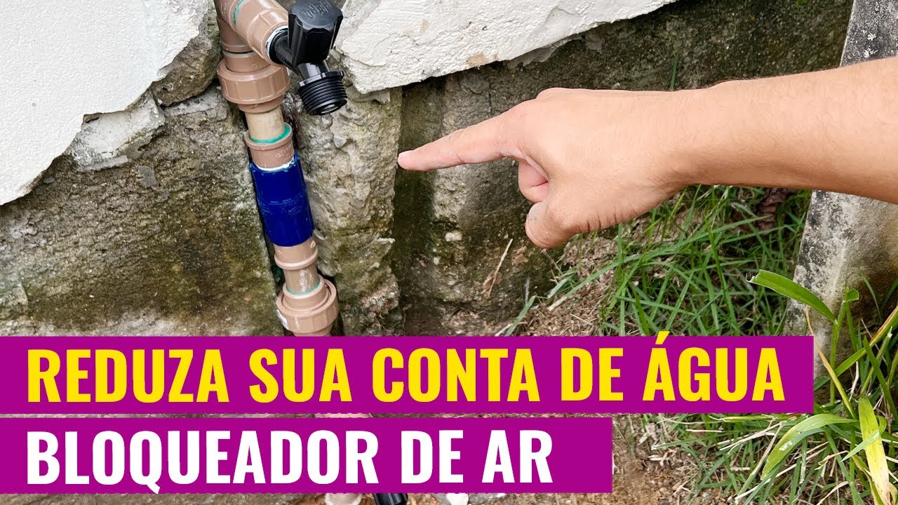 Como instalar redutor de conta de água, bloqueador de ar