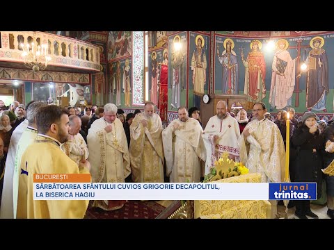 Sărbătoarea Sfântului Cuvios Grigorie Decapolitul, la Biserica Hagiu din București
