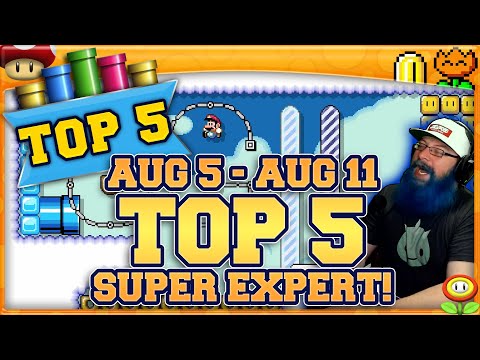 TOP 5 SUPER EXPERT COURSES [AUG05-AUG11] [2] Super Mario Maker 2 Top 5 Super Expert with Oshikorosu.