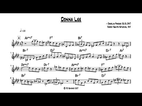Charlie Parker - Donna Lee - Full transcription