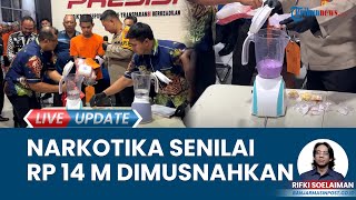 Polresta Banjarmasin Kembali Musnahkan Barang Bukti Narkotika: 2.146 Butir Ekstasi Diblender