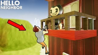 BENDY TAKES THE NEIGHBOR’S PLACE!!! | Hello Neighbor + Bendy and The Ink Machine (Mods)