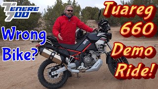 Bought the wrong bike (T7). Aprilia Tuareg 660 demo ride!