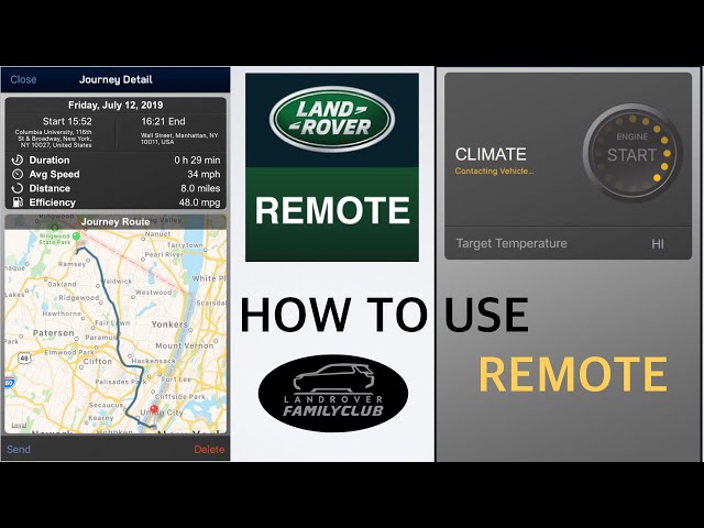Land Rover Remote App - How to Use