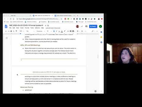 NBC COVID 19 Admin Update 1  2020 03 23