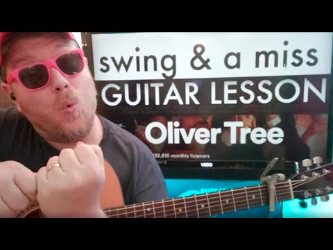How To Play swing & a miss  - Oliver Tree Guitar Tutorial (Beginner Lesson!)