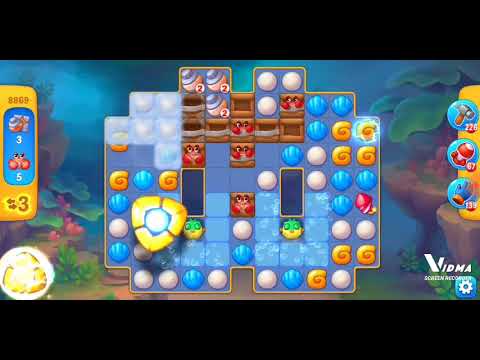 Fishdom. 8869 level no boosters and diamonds. 14 moves