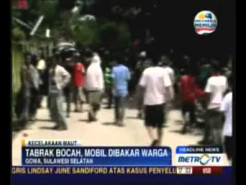 Tabrak Bocah hingga Tewas, Toyota Avanza Dibakar Warga