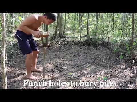 20 Days Survival And Build In The Rain Forest   Full Video ++++ 14