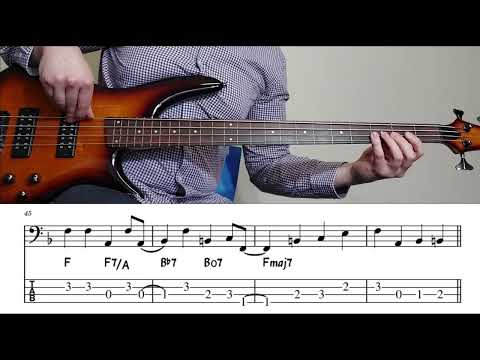 "Honeysuckle Rose" by Fats Waller | Walking Bass Etude w/ On-Screen TAB Notation