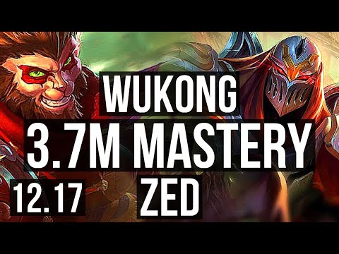 WUKONG vs ZED (TOP) | 3.7M mastery, 1300+ games, 12/4/11, Dominating | EUW Master | 12.17