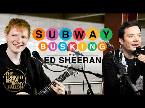 Subway Busking with Ed Sheeran | The Tonight Show Starring Jimmy Fallon