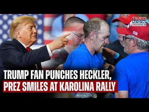 Trump Rally Fistfight On Cam: Smiling President Lauds Fan For Punching Heckler In South Karolina