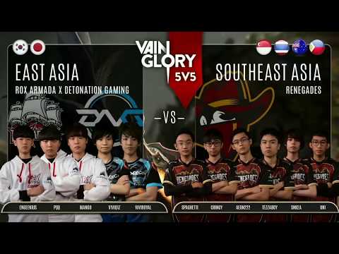 Vainglory 5v5 - East Asia(EA) vs Southeast Asia(SEA) || VG Worlds 2017 - 5V5 Global Unveiling