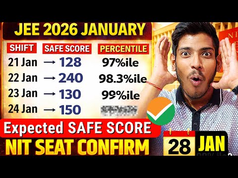 JEE Mains 2026: Expected SAFE Score for JAN Attempt 🤯 | CATEGORY wise Cutoff JEE 2026