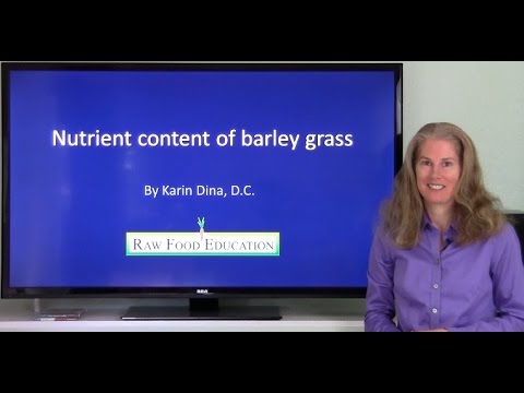 Nutrient content of barley grass
