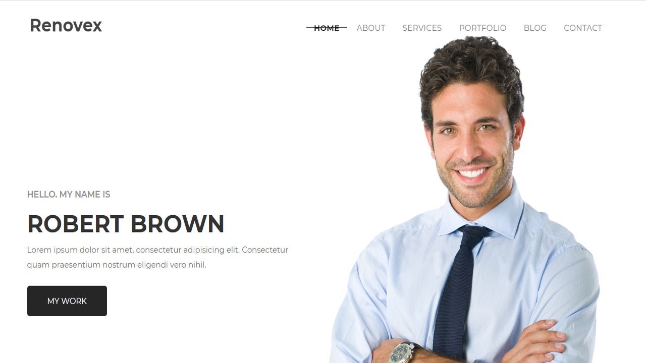 Renovex - Personal Portfolio HTML Template | Bootstrap Personal Portfolio Website Template