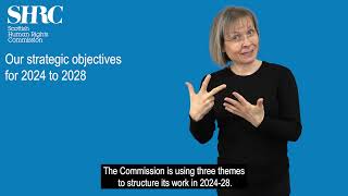 SHRC Strategic Plan 2024-28 in BSL