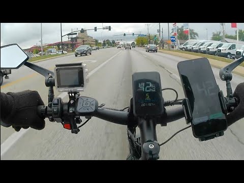 EBYCCO EB7 Pro 40-45 Mph E-Bike Quick Store Run In Traffic 