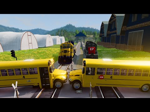 Cars VS TRAIN Railway Crash Compilation #1 | BeamNG.drive