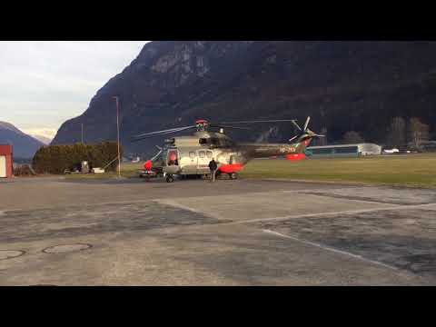 AS332 C1 Super Puma HB-ZKN start up