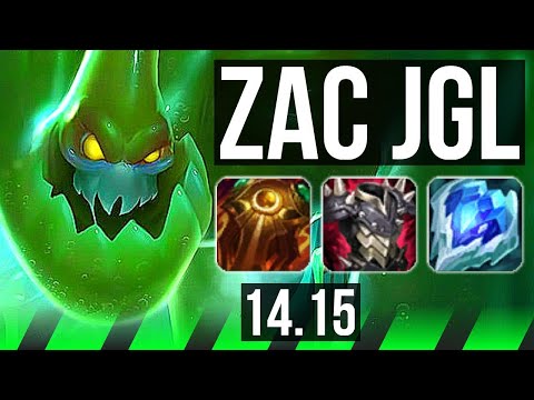 ZAC vs HECARIM (JGL) | 6/1/9, 2200+ games, Rank 9 Zac | BR Challenger | 14.15