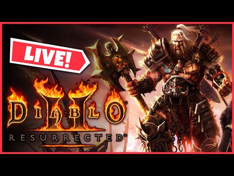 Diablo 2 Resurrected Gameplay Stream | Whirlwind Barbarian Build Leveling | Ladder Season 3