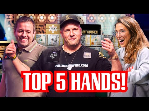 CRAZIEST Final Table EVER?! Top 5 Hands of 2025 WSOP Main Event!