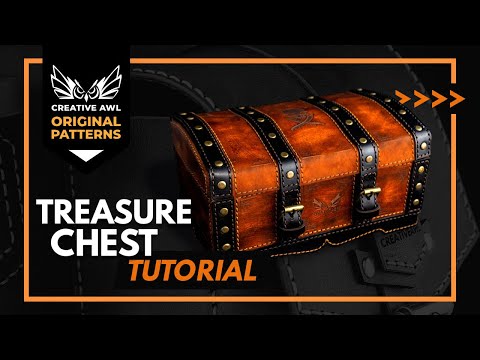 How to make leather Treasure Chest  Making leather Box with PDf Pattern