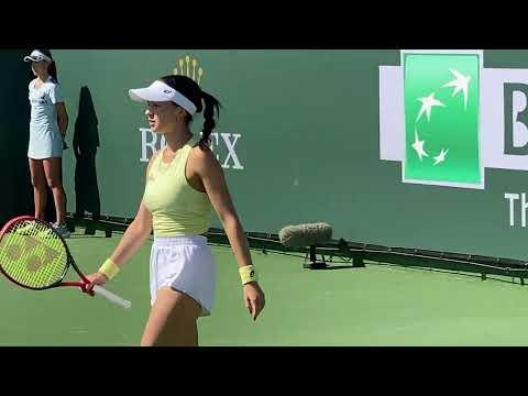 Eva Lys vs Aliaksandra Sasnovich 111 Sexy Beautiful Female Tennis Player Practice #IndianWells #WTA