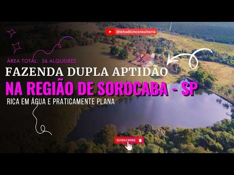 Fazenda na Região de Sorocaba-SP– 56 Alqueires -Porteira Fechada- Estrutura - Pecuária e Agricultura