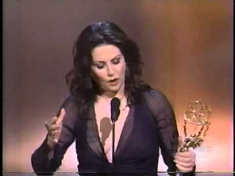 Megan Mullally wins 2000 Emmy Award for Supporting Actress in a Comedy Series