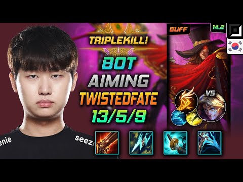 Twisted Fate Bot Build Aiming Rapid Firecannon Fleet Footwork - LOL KR Master Patch 14.2