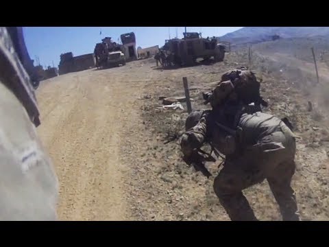 U.S. Soldiers Dodge Taliban Fire in the Open