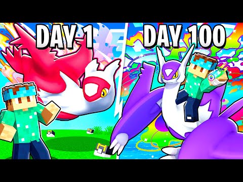 I Spent 100 DAYS In MEGA POKEMON Pixelmon! (Minecraft Mod)