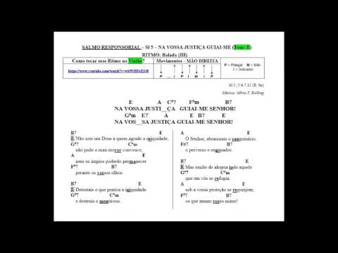 SALMO 5 - NA VOSSA JUSTIÇA GUIAI-ME SENHOR! (Arq. Goiania - Ir. Míria T. Kolling) - Arq. Goiania
