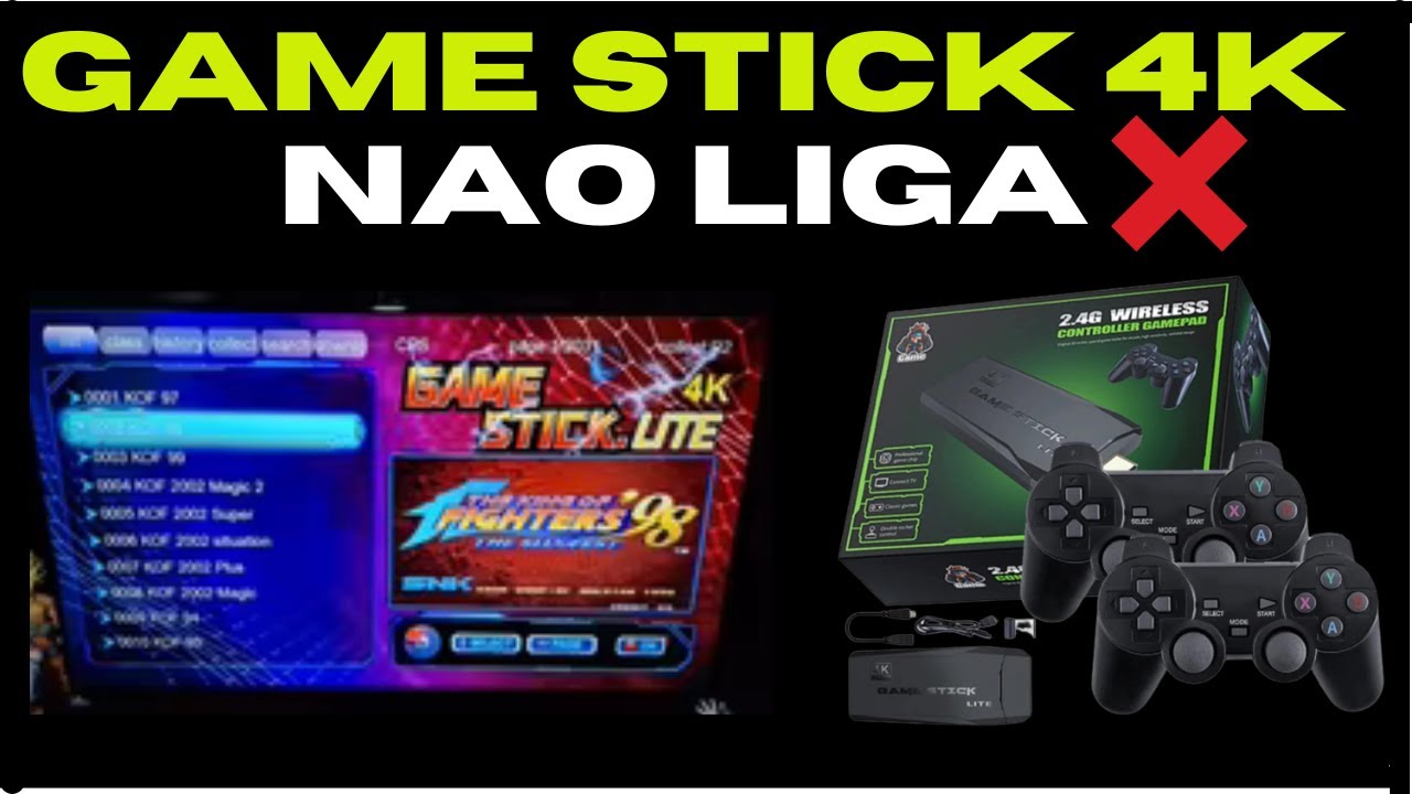 🔴Game Stick 4k Não Liga? Veja a Solução