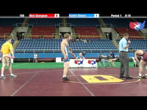 Fargo 2012 160 Round 6: Nick Georgean (Illinois) vs. Austin Dewey (Idaho)