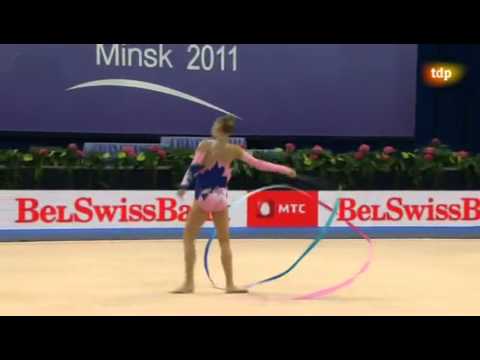 Hanna Rabtsava Ribbon Final European Championships Minsk 2011