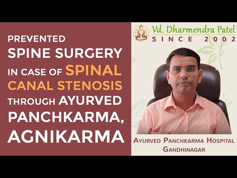 Prevented spine surgery in case of spinal canal stenosis