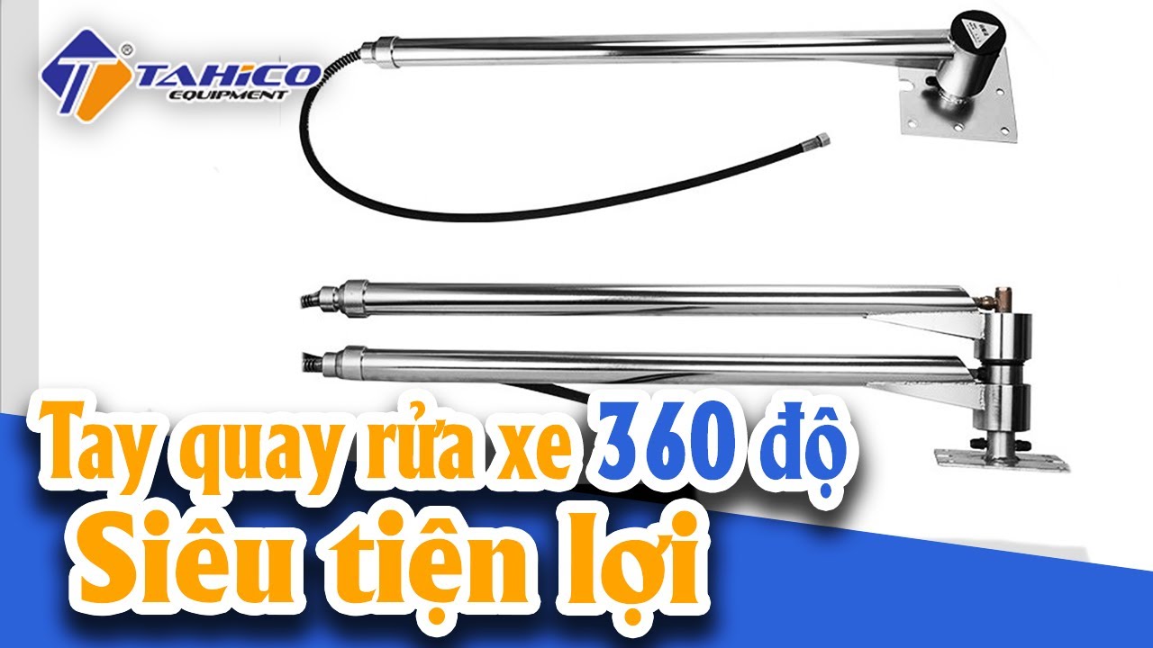 Giá treo tay quay đôi dây rửa xe quay 360 độ 26