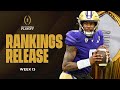 CFB Playoffs Rankings Release: Washington moves UP to No. 4, Georgia REMAINS No. 1 | CBS Sports