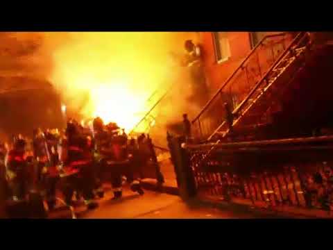 Caught on Video: Four Brooklyn Firefighters Hurt After Burning Facade Collapses