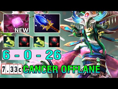 WTF [Medusa] Offlane Realy Cancer Phylactery + Aghanim Scepter Build Run Like A Truck Dota2 7.33C
